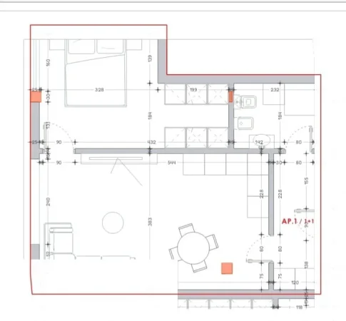 Tirane, shes apartament 1+1 Kati 1, 62 m² 115.000 € (Shkolla E Kuqe)