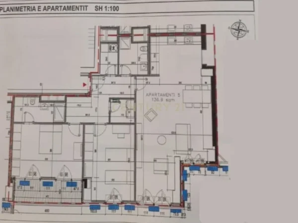 Tirane, shes apartament 2+1+2+ 2 POSTE PARKIMI , 166 m² 640.000 € (Stadiumi Qemal Stafa)