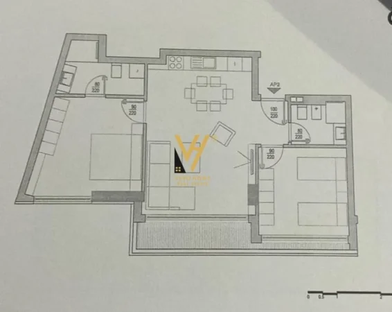 Tirane, shitet apartament 2+1+Ballkon Kati 9, 102 m² 235.000 € (STACIONI TRENIT)