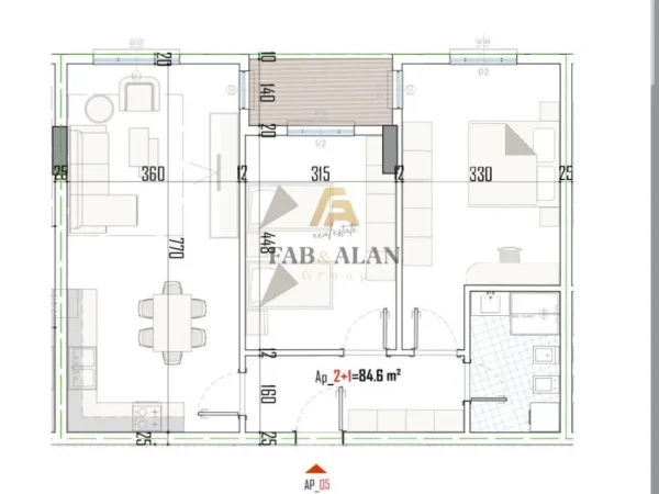 Tirane, shitet apartament 2+1 Kati 1, 99 m² 84.500 € (Kamez)