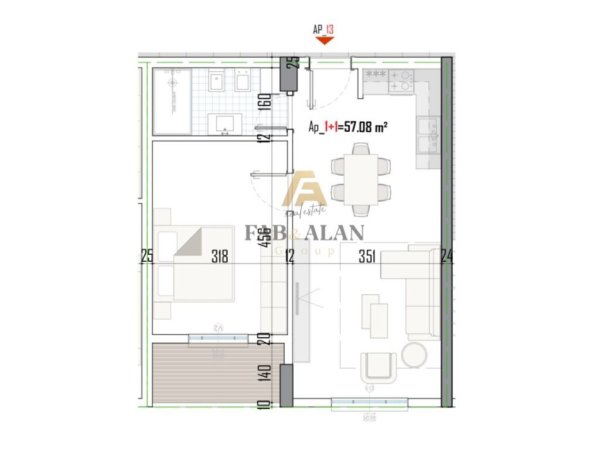 Tirane, shitet apartament 1+1 Kati 3, 67 m² 57.000 € (Kamez)