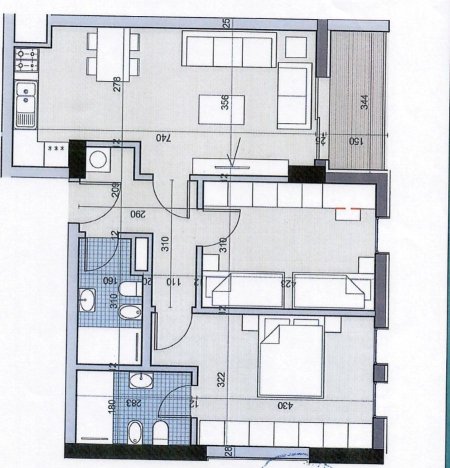 Tirane, shitet 2+1 Kati 8, 105 m² 105.000 € (Univers City)
