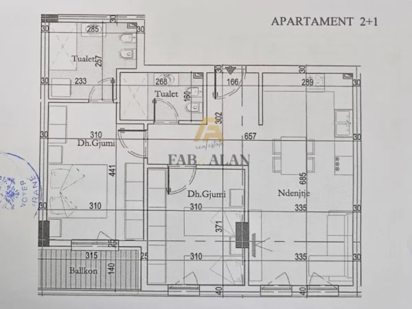 Tirane, shitet apartament 2+1+2 Kati 4, 94 m² 112.800 € (Laprake)
