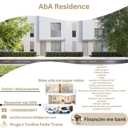Tirane, shes Vile 3 Katshe Kati 3, 196 m² 360.000 € (Rruga e Turdive Farke Tirane)