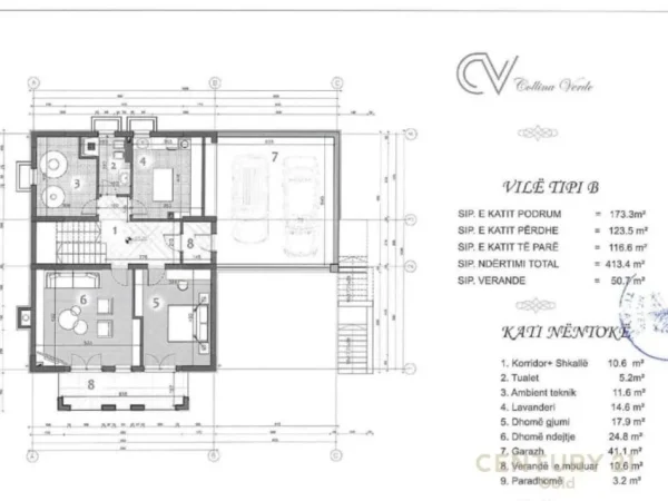 Tirane, shes Vile 3 Katshe Kati 3, 705 m² (Colina Verde)