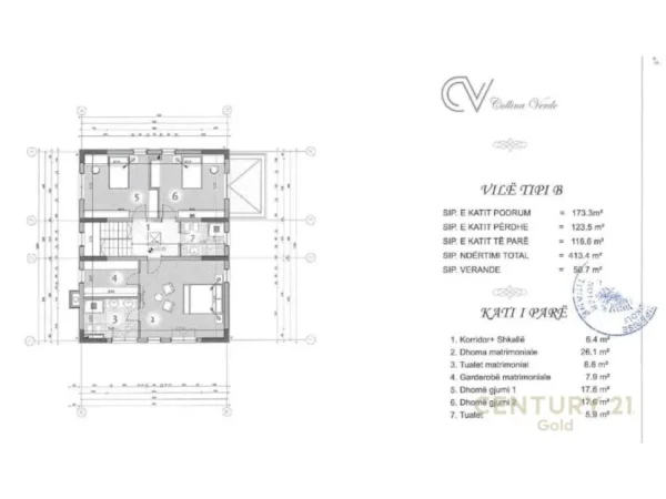 Tirane, shes Vile 3 Katshe Kati 3, 705 m² (Colina Verde)