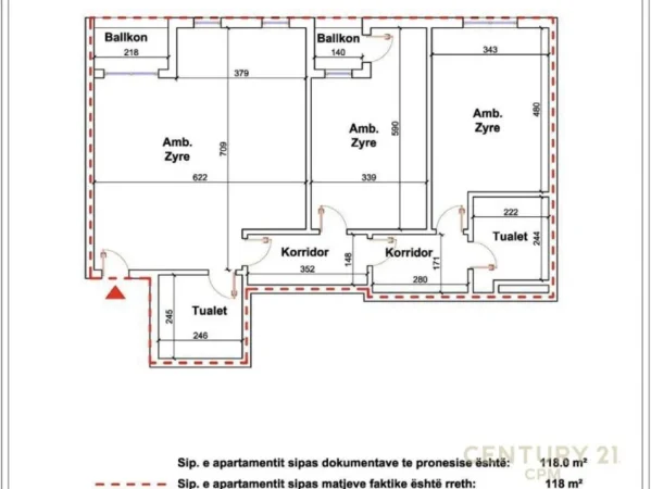 Tirane, jepet me qera zyre Kati 3, 118 m² 2.200 € (Rtsh)