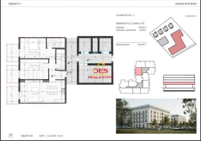 Tirane, shitet apartament 128 m² 1.150 Euro/m2