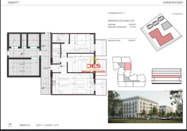 Tirane, shitet apartament 128 m² 1.150 Euro/m2