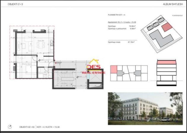Tirane, shitet apartament 87 m² 1.150 Euro/m2