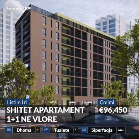 Vlore, shitet apartament 1+1+Ballkon Kati 6, 64 m² 96.450 € (BOLV OIL VLORE)