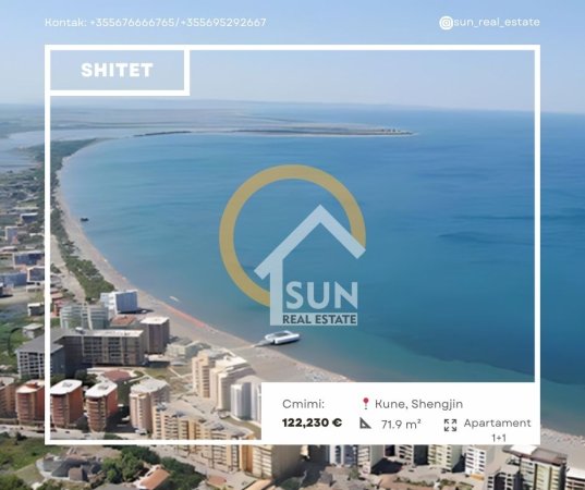 Shkoder, shitet apartament 1+1+Ballkon Kati 6, 71 m² 122.230 € (KUNE, SHENGJIN)