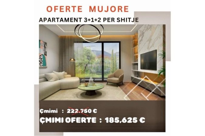 Tirane, shitet apartament 3+1+Ballkon , 117 m² 185.625 € 