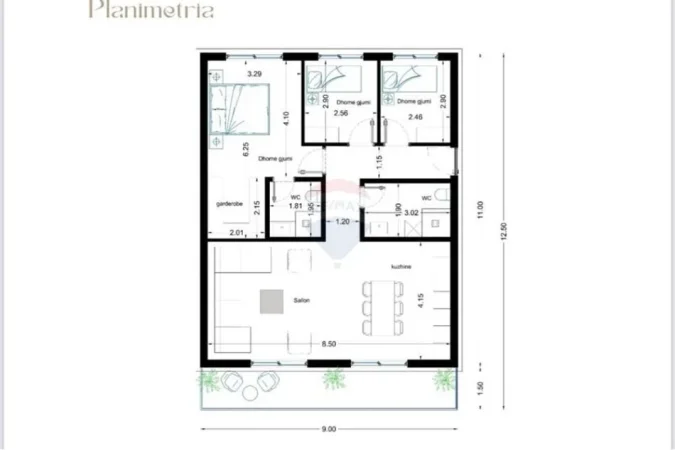 Tirane, shitet apartament 3+1+Ballkon , 117 m² 185.625 € 