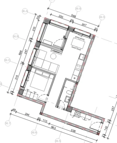 Tirane, shitet apartament 1+1 Kati 3, 67 m² 93.000 € (Ali dem)