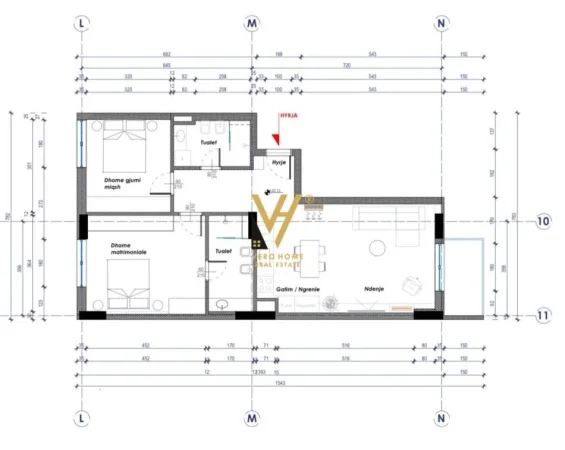 Tirane, shitet apartament 2+1+Ballkon Kati 6, 108 m² 200.600 € (BULEVARDI I RI)