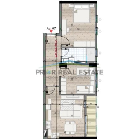 Tirane, shitet apartament 2+1+Ballkon Kati 2, 92 m² 97.300 € (Univers City)
