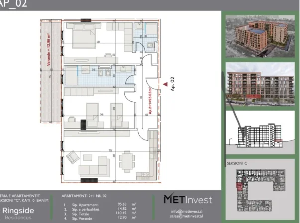 Tirane, shes apartament 2+1+Ballkon Kati 0, 110 m² 100.000 € (Paskuqan)