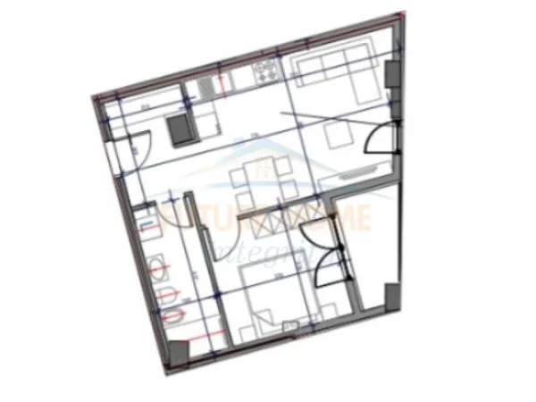 Tirane, shitet apartament 1+1+Ballkon Kati 9, 66 m² 135.342 € (Kompleksi Novus)