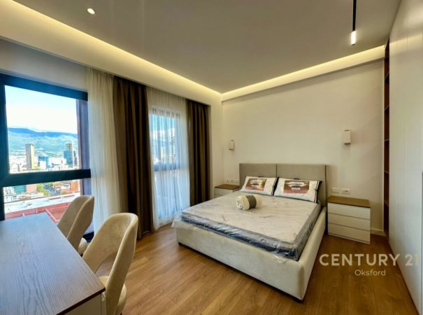 Tirane, jepet me qera apartament 2+1 Kati 21, 120 m² 1.500 € (Rruga e Kavajës)