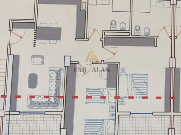 Tirane, shitet apartament 2+1+2+2 blk Kati 7, 117 m² 99.300 € (Kamez)