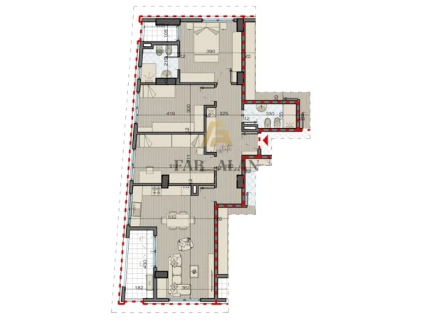 Tirane, shitet apartament 3+1+2 Kati 2, 147 m² 265.000 € (Bulevardi i Ri)