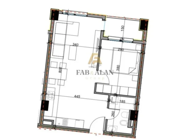 Tirane, shitet apartament 1+1 Kati 3, 67 m² 68.600 € (Paskuqan)