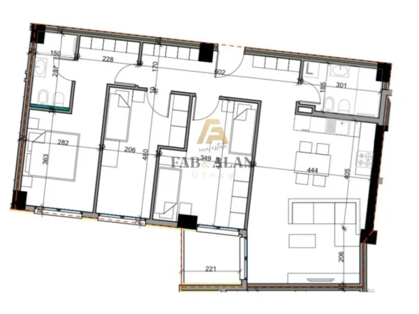 Tirane, shitet apartament 3+1+2 Kati 3, 129 m² 132.500 € (Paskuqan)