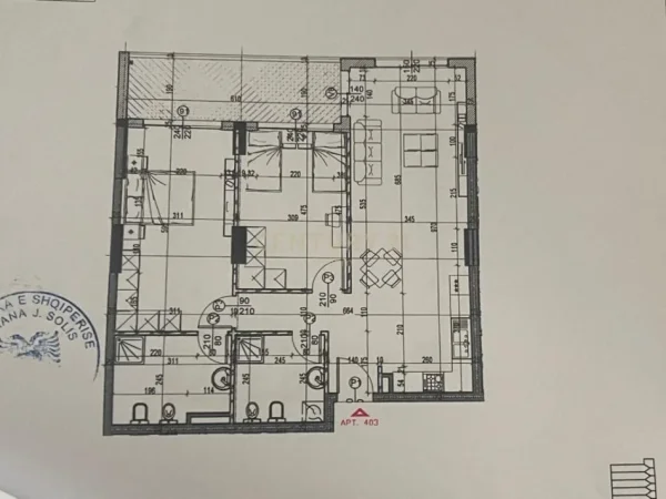 Tirane, shes apartament 2+1+Aneks+Ballkon Kati 4, 124 m² 187.900 € (Mirabella)