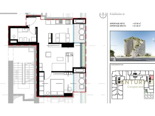 Tirane, shitet apartament 1+1+Aneks+Ballkon Kati 7, 81 m² (LION REZIDENCES 2)