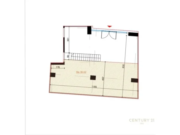Tirane, shes ambjent biznesi Kati 0, 104 m² 364.000 € (Rruga e Kavajes)