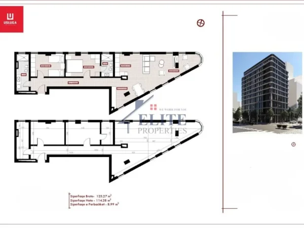 Tirane, shitet apartament 2+1 Kati 3, 123 m² 258.867 € (TriArc Residence)