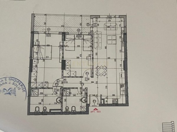 Tirane, shes apartament 2+1 Kati 4, 124 m² 187.900 € 