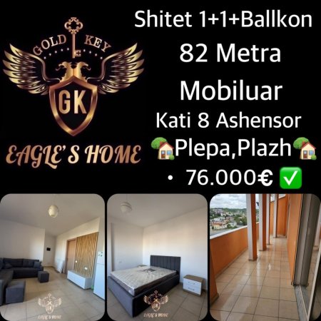 Durres, shes apartament 1+1+Ballkon Kati 8, 82 m² 75.999 € (plepa)