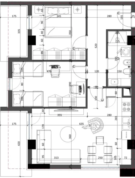SHITEN: Apartamente: 1+1/2+1/3+1 📍 KAMEZ - ne faze ndertimi CMIMI: *** 90.500 Euro