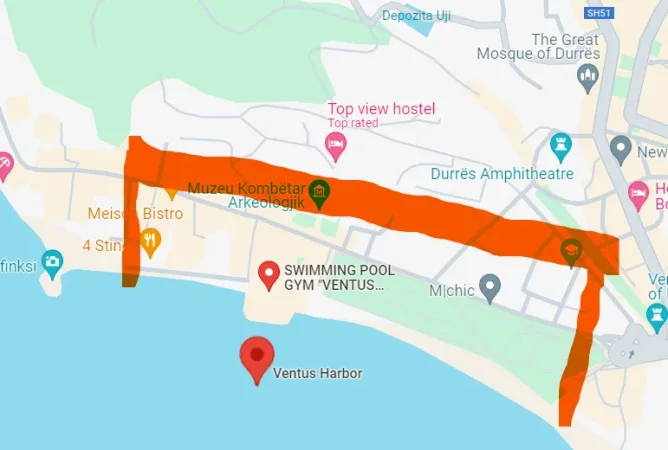 Durres, jepet me qera 1+1 , 35 m² 280 €