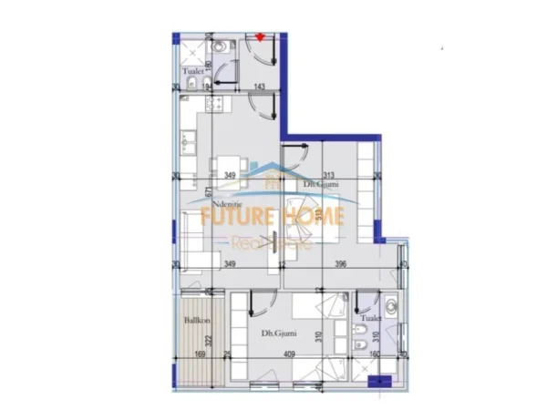 Tirane, shitet apartament 2+1+Ballkon Kati 3, 93 m² 110.000 € (Dogana)