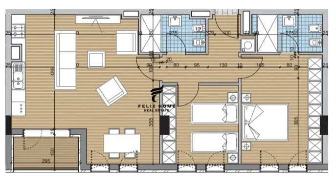 Tirane, shitet apartament 2+1+Ballkon Kati 6, 104 m² 120.000 € (UNIVERS CITY)