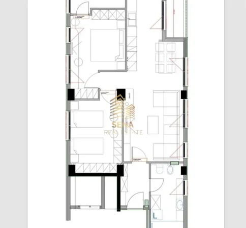 Tirane, shitet apartament 2+1 Kati 6, 118 m² 235200 € (Kompleksi Aura, Rruga Dritan Hoxha)
