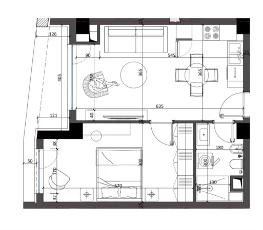 Tirane, shes 1+1+Ballkon Kati 3, 59.500 € (Kamez)