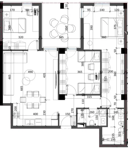 Tirane, shes apartament 3+1+Ballkon Kati 3, 145 m² 130.500 € (Kamez)