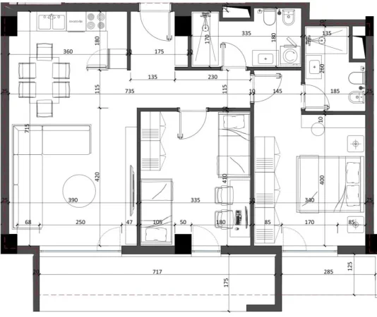 Tirane, shes apartament 2+1+Ballkon Kati 3, 112 m² 102.000 € (Rr. Demokracia - Kamez)