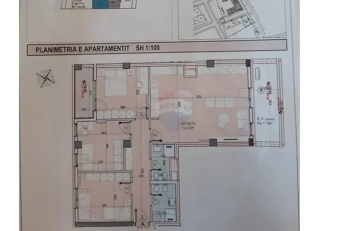 Tirane, shitet apartament 3+1+Ballkon Kati 9, 136 m² 235.000 € (Bulevardi i ri)
