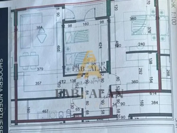 Tirane, shitet apartament 2+1 Kati 4, 118 m² 88.900 € (Kamez)