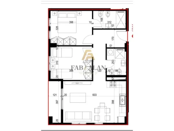 Tirane, shitet apartament 2+1 Kati 4, 116 m² 94.600 € (Univers City, QTU)