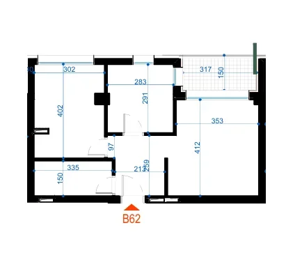 Tirane, shes 2+1 Kati 6, 73 m² 95.300 € (Rruga 5 Maji)