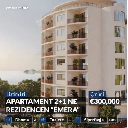 Vlore, shitet apartament 2+1+Ballkon , 120 m² 300.000 € (UJE I FTOHTE)