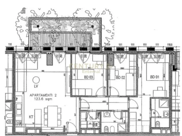 Tirane, shes apartament 3+1+Aneks+Ballkon Kati 4, 150 m² 525.000 € (Vertical Forest)