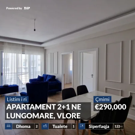 Vlore, shitet apartament 2+1+Aneks+Ballkon Kati 7, 122 m² 290.000 € (LUNGOMARE)