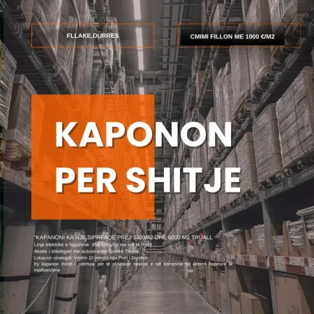 Durres, shitet magazine Kati 0, 3.400 m² 3.000.000 € (Fllake Durres)